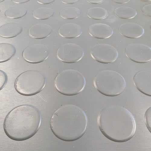 Grey Rubber Flooring Matting Roll - 3mm Thick - Coin Pattern - Commercial Grade - Home/Garage/Shed/Office (1m x 2m)