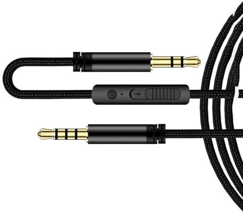 Storage Bag 3.5mm Stereo Auditory Cable With Microphones Control Braiding Nylon Designs Devices Wide Compatibility