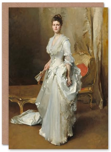 Artery8 John Singer Sargent Art Card Mrs Henry White Portrait