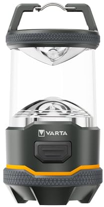 VARTA Outdoor Laterne L10, LED, 170 Lumen, bis zu 70 h Leuchtdauer, IP54 | Licht mit 2 Leuchtmodi, mit Tragegriff, 4 AA Batterien benötigt, für Camping, Trekking und Notfälle