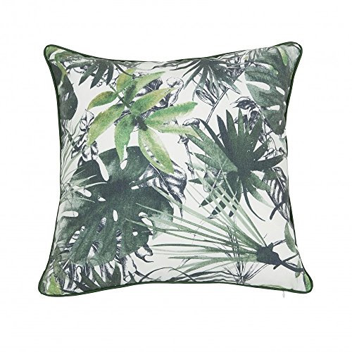 Kissenhülle Kissenbezug Kissen 45 x 45 cm Jungle Tropic Monstera grün Skandinavisch Landhaus Retro