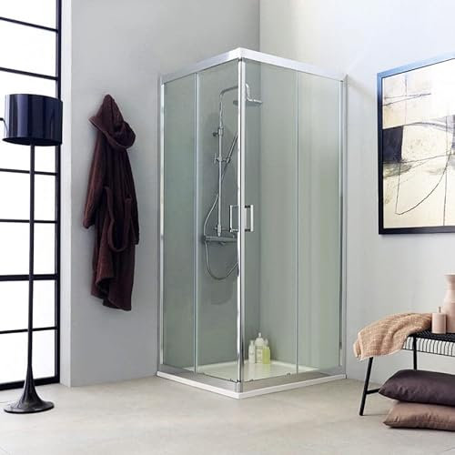 Kiamami Valentina - Box doccia trasparente 70x70 cm con profilo piatto e design moderno | Fly