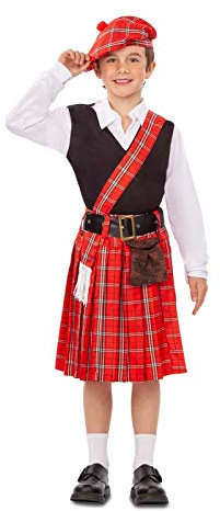 MY OTHER ME FUN COMPANY, SL Schottisches-Kostüm für Jungen Faschings-Verkleidung rot-schwarz-weiss - Multicolore
