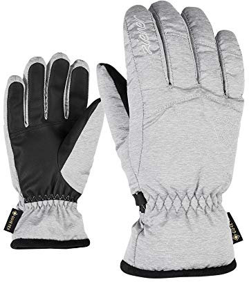 Ziener Damen Karri GTX Ski-Handschuhe/Wintersport | Wasserdicht, Atmungsaktiv, Light Melange, 7,5