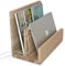 Natuhr Zeitungsständer Eiche doppelbreit Tidy Holz Zeitungshalter Ablage Ladestation für Handys, Tablets & Smartphone Wartezimmer (Eiche unbehandelt)