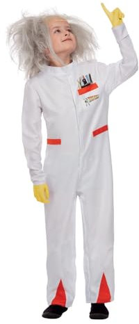 Smiffys Back to the Future Doc-Kostüm, Einteiler, Handschuhe & Perücke