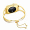Compatible with Apple Watch SE Strap Series 6 5 4 3 2 1, Solid Stainless Steel Metal Link Bracelet Straps Ladies Girls Jewelry Bracelet Sport Wristlet Compatible with Apple iWatch Band 44MM/42MM, Gold