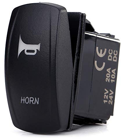 Interrupteur à bascule de voiture, 12V-24V 3 broches klaxon interrupteur à bascule marche-arrêt pour voiture caravane RV bateau Marine