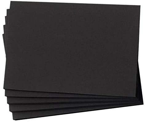 Hamilco Schwarzer Karton, dickes Papier, Blanko-Notizen, Grußkarten und Karteikarten, flach, 11,4 x 15,9 cm, A6, schwer, 36,3 kg, Scrapbook-Karte, 100 Stück