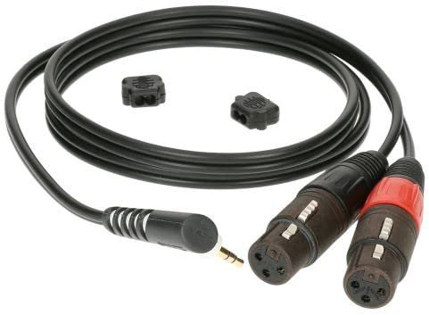 Klotz AY8A0100 Mini-Jack Angled - 2x XLR Female Adapter Cable, 1m