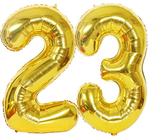 Helium Luftballons 23 gold Geburtstagsdeko 40 23 Geburtstag Party Deko Supplies,ballon 23 geburtstag,23 luftballon gold,folienballon 23 geburtstag mann frau ballon 23 geburtstag deko gold(23)