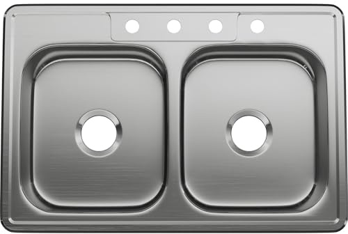 PROFLO PFSR332274A Bealeton 33 Drop In Double Basin Stainless Steel Kitchen Sink - Stainless Steel