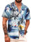 APTRO Herren Hemd Hawaiihemd Kurzarm Hemd Freizeit Urlaub Hemd Reise Shirt Sommer Hemd Palmen M066 L