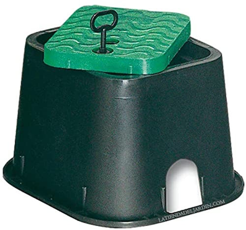 Suinga ARCHETTO RIGO, nero, 240 x 270 x 175 mm. Scatola di irrigazione per 1 elettrovalvola o accessori. Polietilene ad alta resistenza