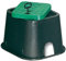 Suinga Bouche d'arrosage plastique rectangulaire 27x24x18 cm, Boîte d'irrigation pour 1 électrovanne ou accessoires, noir