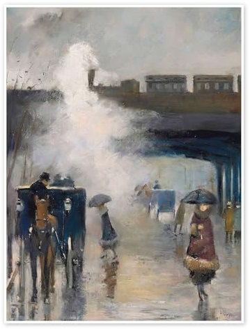 Alexanderplatz Poster von Lesser Ury 60 x 80 cm Wandbilder Wanddeko