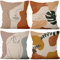 Aoihrraan Kissenbezüge, 4er-Set Morandi Frau Gesicht Linienstil Kissenbezug Quadratisch Leinen Mit Unsichtbarem Reißverschluss für Sofa Garten Bett Couch Haus Dekorativ 41 x 41 cm (Verblasstes Design)