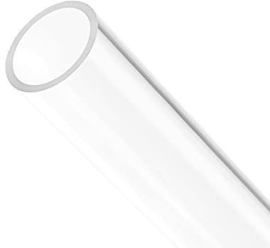 Rebower Klar Acryl Leitung Starre Runde Schläuche [für Aquarium Handwerke Beleuchtung Rohr] - 21mmx25mm/12