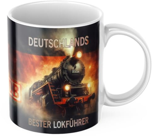 Bester Lokführer Deutschlands Tasse Lokführertasse Eisenbahner Eisenbahn Deutsche Bahn Tasse DB InfraGo