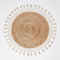 THE PIKKU INTERNATIONAL - Tapis rond en jute tissé à la main beige et blanc avec bordure en tussle (1,2 x 1,2 m)