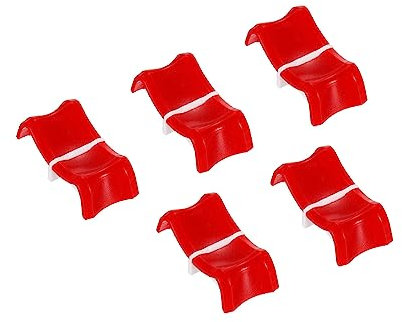 PATIKIL 27x13x10mm Mischpult Schieberegler Fader Drehknopf Kappe Sensorischer Schieber Einschub Welle ABS Rot für Drehschalter Pack von 5