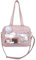 Ita Bag Crossbody Tragetasche Kawaii Niedliche Pin Display Tasche Messenger Japanisch Transparent Klar Schultertaschen, Rosa + Fellball