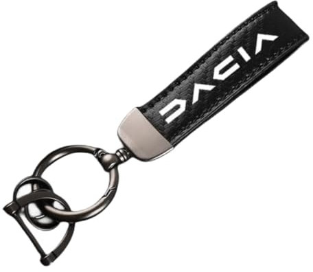 Porteclés Voiture pour Suzuki Dacia Duster,Cuir Anti rouille Alliage Porte-clés Voiture Accessoires,D