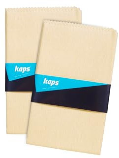 Kaps Chiffon de Cirage Professionnel pour Chaussures (lot 2), Chiffons Polissage non Pelucheux 100% Coton Effet Miroir, Chaussures sans Cuir et Synthétiques, Protection Chaussures de l'UE