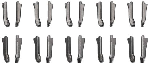 QUARKZMAN Kit di Chiusura per Riparazione Cerniera Doppia Aperta, Perni di Inserimento #3#5 per Cerniere di Separazione Bidirezionali per Cappotti (Nero Metallizzato, 10 Pezzi)