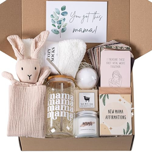 Pflegepaket für neue Mütter nach dem Baby, 8-teiliges Geschenk-Set für neue Mütter, Geschenke nach der Geburt, postpartale Essentials für Mütter, Schwangerschaftsgeschenke für erstmalige Mütter,
