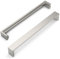 FURNIWARE Tiradores para muebles, 10 unidades, níquel satinado cepillado, 192 mm, distancia entre agujeros, tiradores de cocina, tiradores de muebles, tiradores de cajones, para armarios de cocina,
