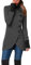 Blitzangebote, Marken Sweatjacke Damen Sale, Winter Jacke Damen Übergangsjacke Mäntel Pullover Casual Reißverschluss Kapuzenknopf Langer Mantel Jacke Hahnentritt Damen Mantel, Damen Jacke Winter Sale