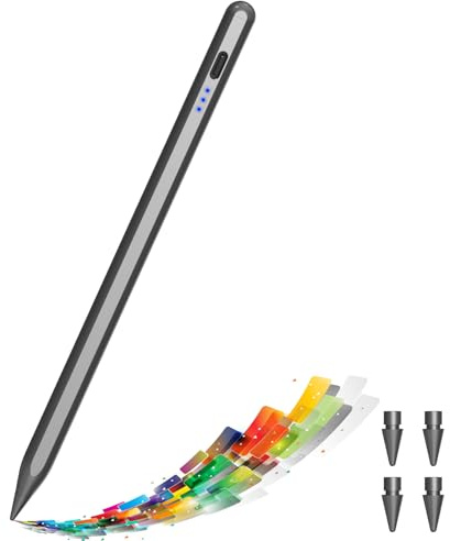 Pencil 2 Generazione per iPad 2018-2024, 15 Minuti di Ricarica Rapida Pencil per iPad, Penna per i Pad 6-11ª Pro 11/12.9/M4 M5, Air 3-5ª/M2 M3, Mini 5/6ª