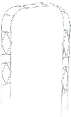 Arche de jardin en métal blanc pour intérieur/extérieur, pelouse, jardin, 300 cm, parfaite pour diverses plantes grimpantes et horticulture