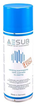 Spray de numérisation 3D bleu pour les scanners 3D, pour les surfaces réfléchissantes, transparentes ou hautement texturées
