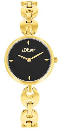 s.Oliver Armbanduhr Damen Quarzuhr Analog, mit Edelstahl Armband, Silber, 5 bar Wasserdicht, Kommt in Uhren Geschenk Box, 2038585