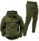 KONG JIMFAN Hoodie Herren Jogginganzug Herren 2-Teiliges Trainingsanzüge Tracksuit Mit Reißverschluss Tasche Freizeitanzug Hose Sportanzüge Jogginghose Herren Baumwolle(Grün,M)