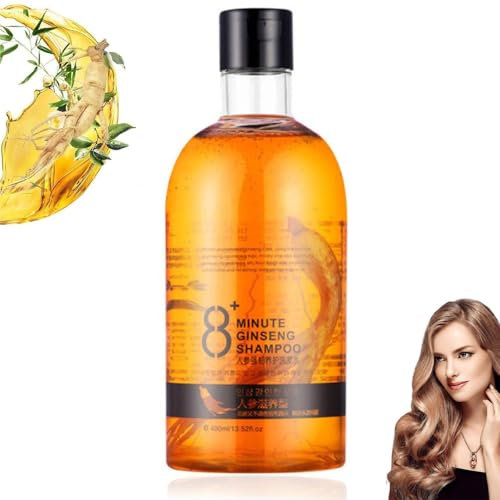 Ginseng Shampoo, 400ml Pflegendes Shampoo mit Ginseng-Wurzelextrakt gegen Haarausfall für Damen & Herren, Intense Repair Tiefenreinigungsshampoo, Reparierende Haarpflege für Kaputtes Haar