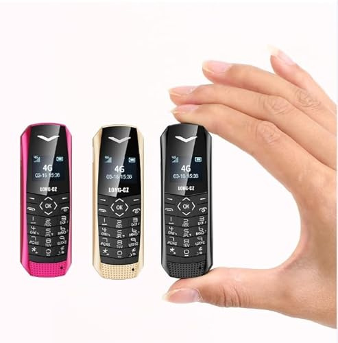 LONG-CZ J60 - Teléfono móvil de 4 GB más pequeño del mundo - Mp3 Music Mini Phone (negro)