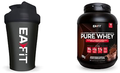 Eafit - LOT Whey PROTEIN Chocolat 750g + SHAKER Proteine - Marque Française