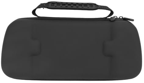 Lazmin112 Hard Case Game Console, Large Espace Handle Comfortable Handle Harceau Hard Transport of Transport Integrated Into the Portable Foldable Support Pockets for MSI CLAW A1M (Black)