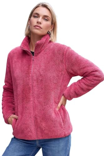 Roman Originals Soft Sherpa Fleece Jacket for Women UK - Ladies Autumn Everyday Winter Holiday Pull-On Comfy Soft Vacation Work Teddy Coat