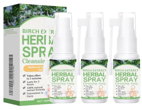 Lung Cleansing Spray, 3 Stück Lungenreinigungsspray, Herbal Lung Spray für befreite Atemwege, Natürliche Anften Körperpflege, Zum Entfernen Reinigen & Atmen(90ml) (90ML)