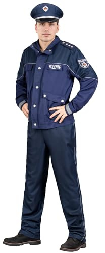 Maskworld Authentische Polizei-Uniform für Erwachsene - Größe: XXL - Polizist-Kostüm Karneval, Halloween & Motto-Party