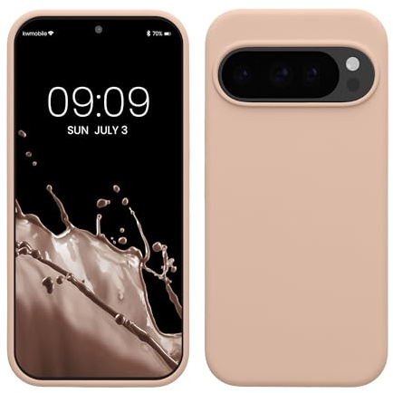 kwmobile Handyhülle für Google Pixel 10 / Pixel 10 Pro Hülle - Case Silikon - Kabelloses Laden - Schutzhülle Cover in Altrosa