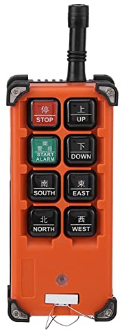 Hoist Remote Control 1 Speed Durable Radio Control System with Security Key Switch for Single Hook Hoist Operation