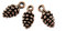 Anhänger als Tannenzapfen in antik kupferfarben 10 Stück von Vintageparts, DIY-Schmuck