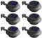 Solalite Solar Gutter Light Outdoor Solar Security Lights Superbright with Panel Black Shell Fence Wall Lamp Garden Wall Lobby Pathway Lamp (Black, 6 Pack)