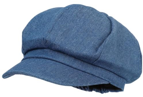 Classic Style Beret Jean Newsboy Cap Ivy Gatsby Beanie Hat for Women (Jean Blue)