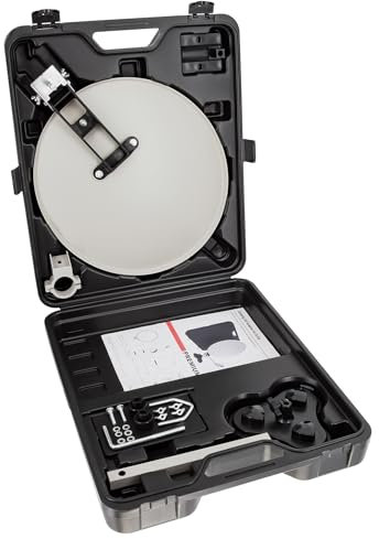 PremiumX Mobile Camping Satelliten-Schüssel Antenne Saugfuß Masthalter Tischhalter kompakt Koffer SAT TV Zubehör